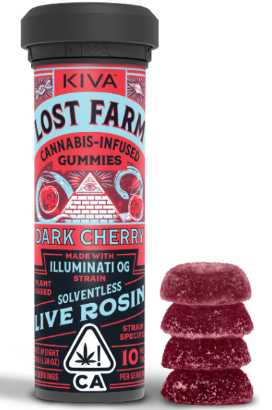 DARK CHERRY LIVE ROSIN GUMMIES 10 PACK 100MG