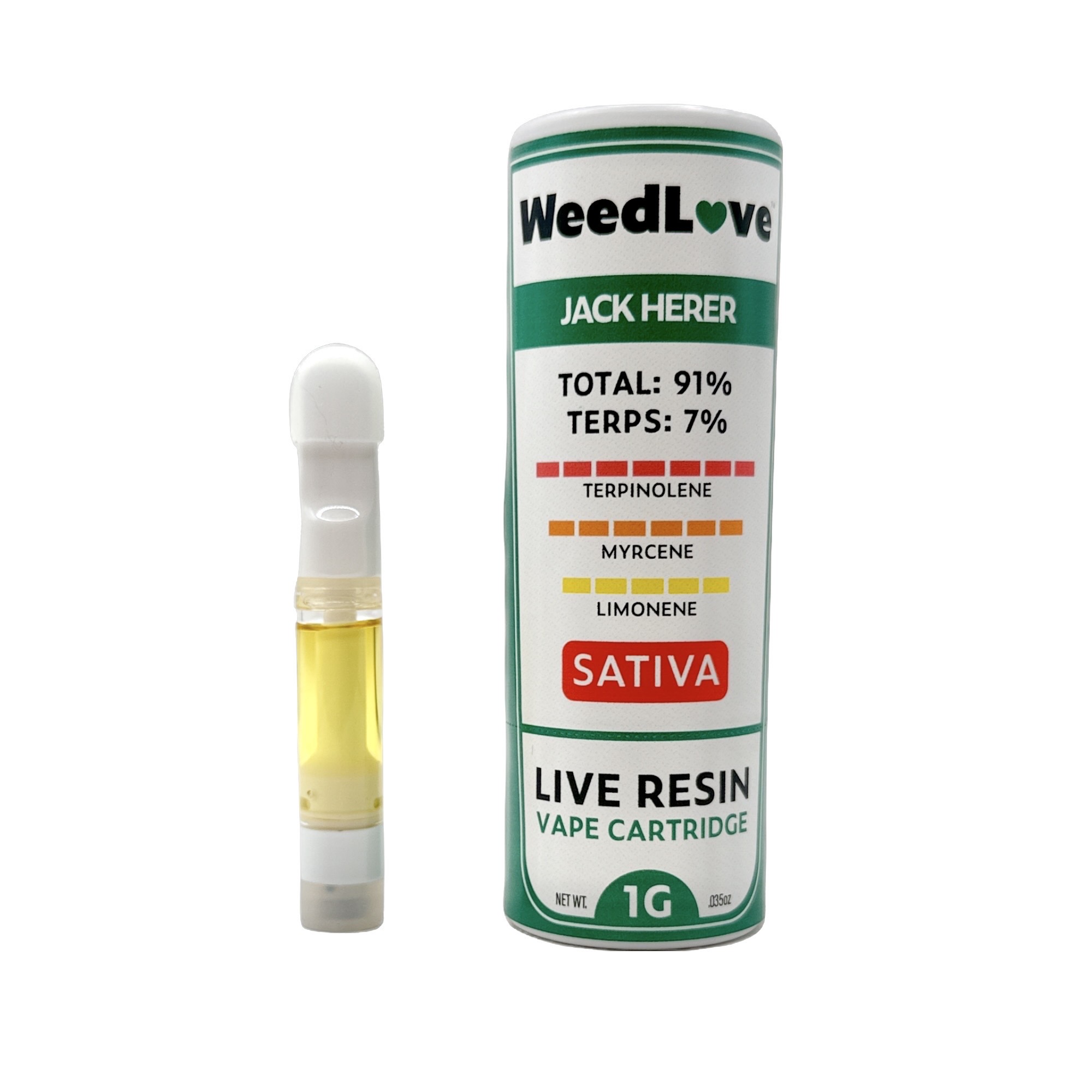 JACK HERER LIVE RESIN CARTRIDGE 1G