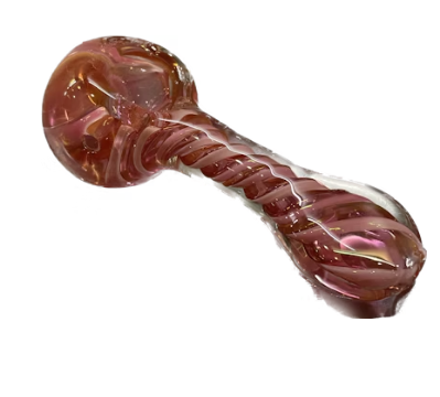 HAND BLOWN INSIDE OUT TWIST GLASS PIPE
