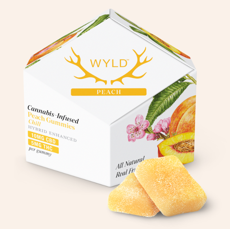 2:1 PEACH CBD GUMMIES 10 PACK 50MG