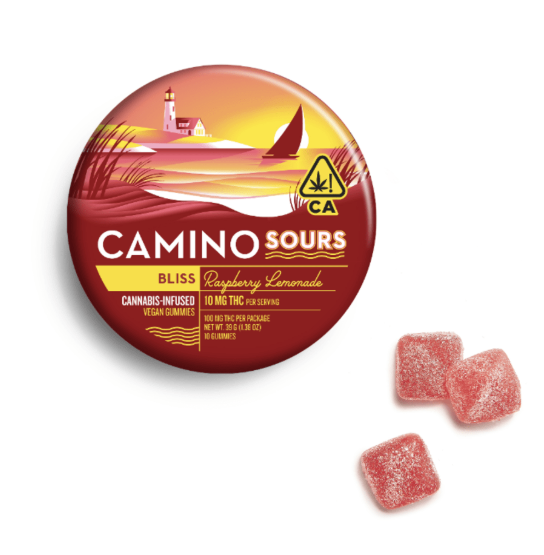 RASPBERRY LEMONADE SOUR GUMMIES 10 PACK 100MG