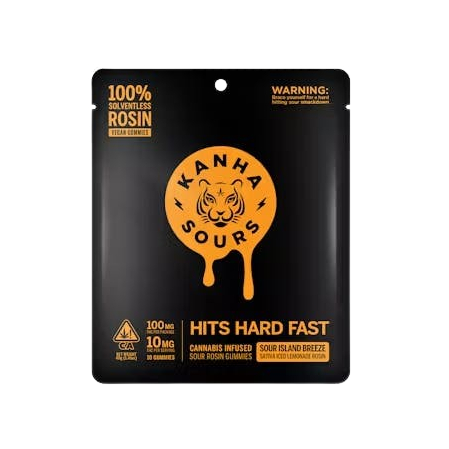 SOUR ISLAND BREEZE GUMMIES 10 PACK 100MG