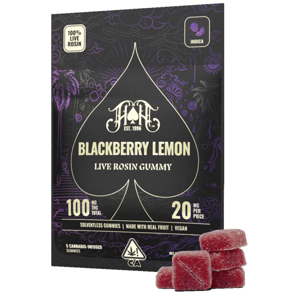 BLACKBERRY LEMON LIVE ROSIN GUMMY 5 PACK 100MG