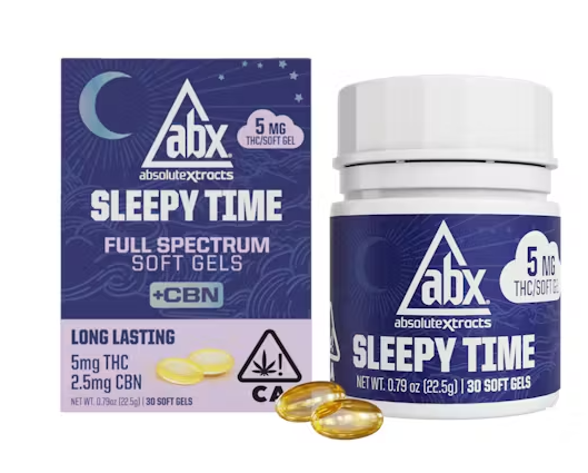 SLEEPY TIME 5MG THC : 2.5MG CBN SOFT GELS 30 PACK