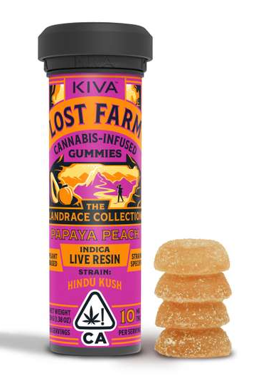 PAPAYA PEACH LIVE RESIN GUMMIES 10 PACK 100MG
