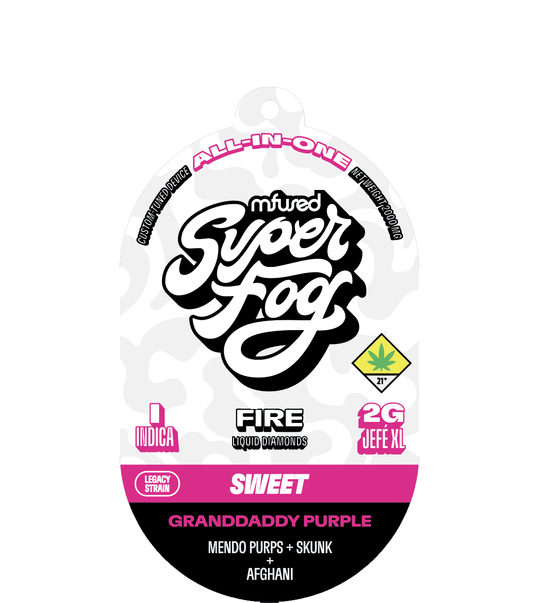 Super Fog Fire Granddaddy Purple Liquid Diamond Disposable