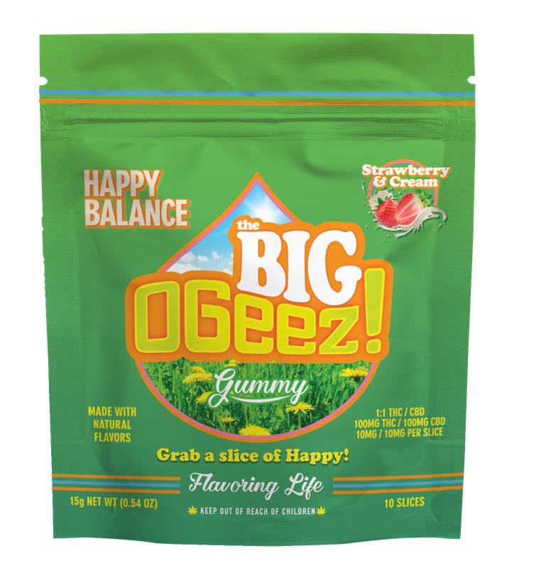 The Big 1:1 Strawberries And Cream Gummy 100mg Thc / 100mg Cbd