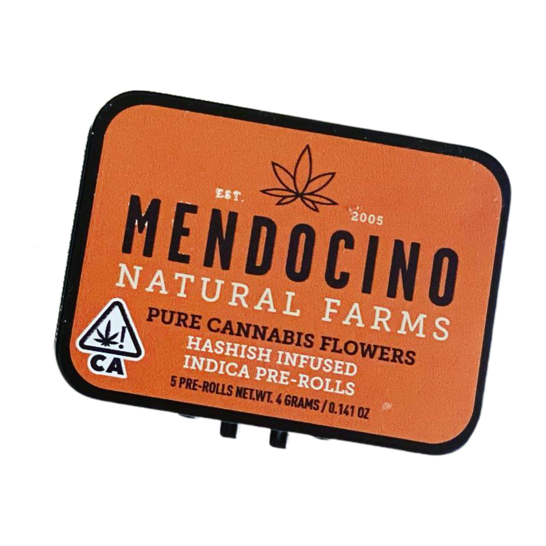 Mendocino Natural Farms — INDICA HASHISH INFUSED PREROLLS 20PK