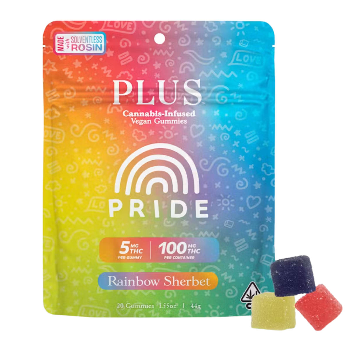 Plus Gum: Rainbow Sherbet Pride