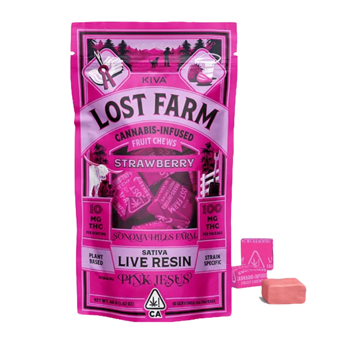 Kiva — Lost Farm Strawberry Pink Jesus Chews