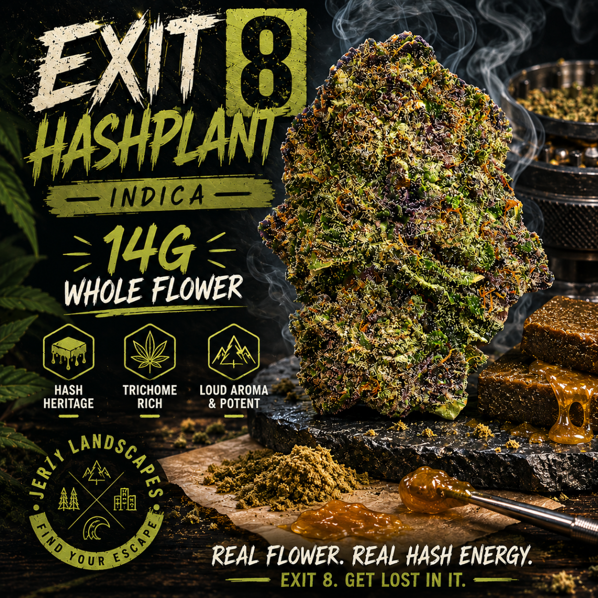 JERZY LANDSCAPES - Exit 8 Hashplant 14g | The Jersey Joint Dispensary