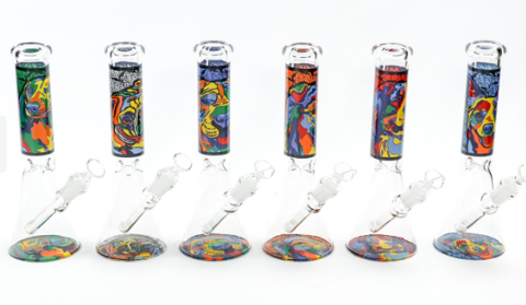 10" SirEEL Doggie Style PupArt Beaker Bong 