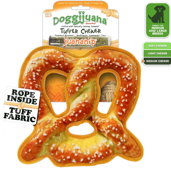 Tuffer Chewer Twisted Pretzel Dog Toy 