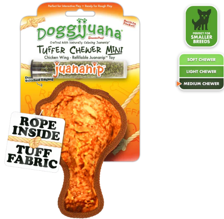 Tuffer Chewer Mini Chicken Wing Dog Toy