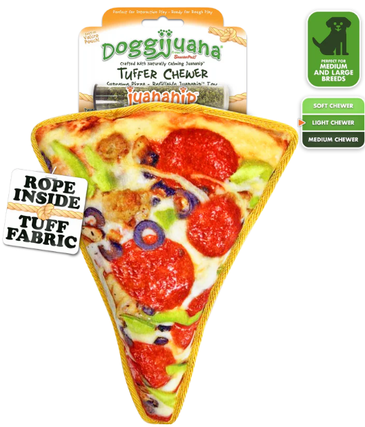Tuffer Chewer Supreme Pizza Dog Toy 