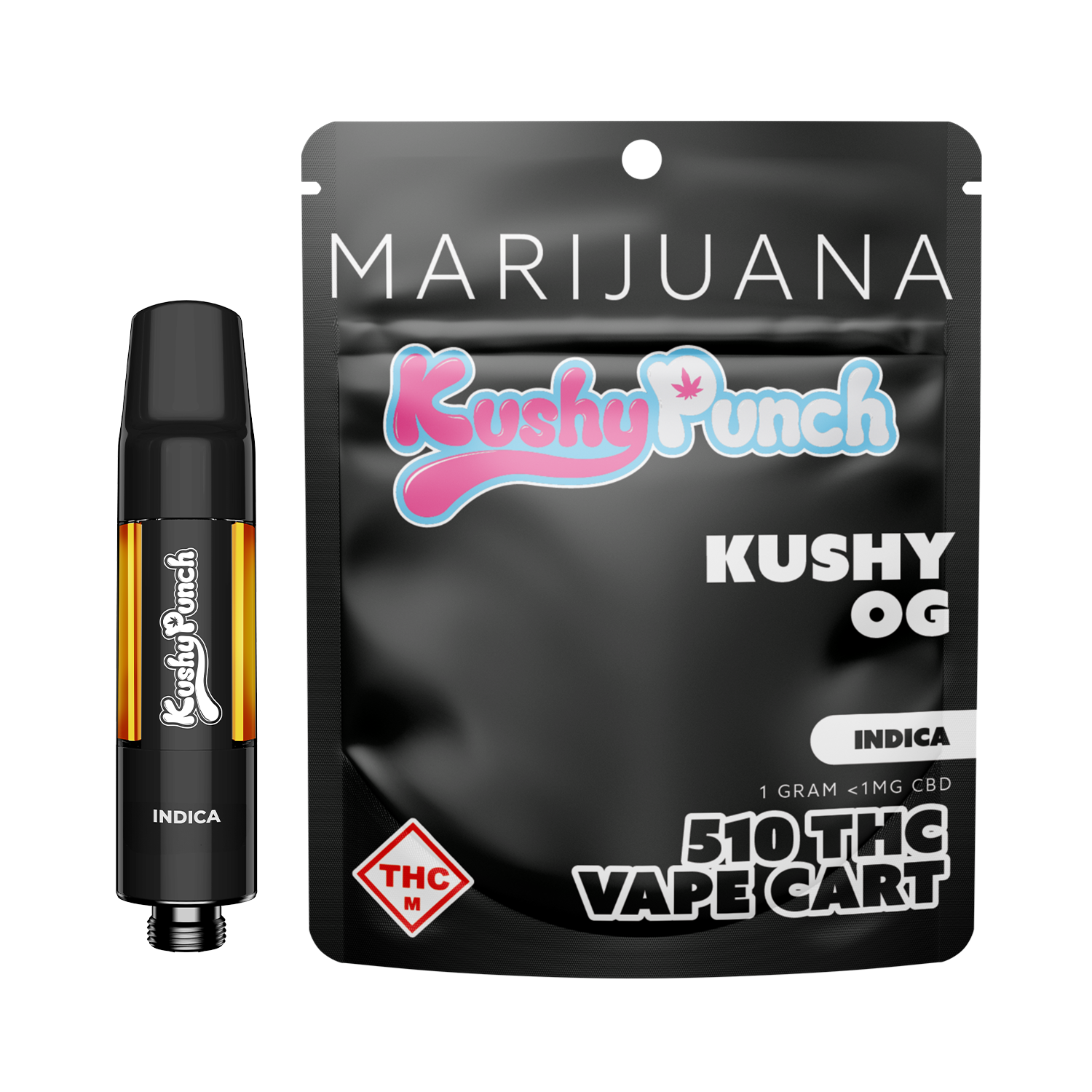 1g Kushy Punch 510 Vape Cart Kushy Og (Strain Series)