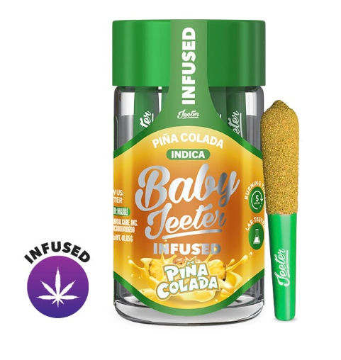 Jeeter - BABY JEETER - INFUSED PREROLL PACK - HYBRID - PINA COLADA - .5G - (5PK) Main Image