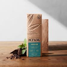 KIVA - EDIBLE - CHOCOLATE BAR - DARK CHOCOLATE CBN MIDNIGHT MINT - 100MG