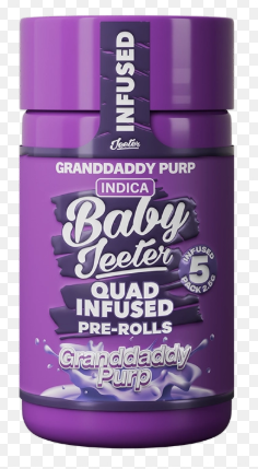 BABY JEETER - INFUSED PREROLL - INDICA - GRANDDADDY PURP - .5G - (5PK)