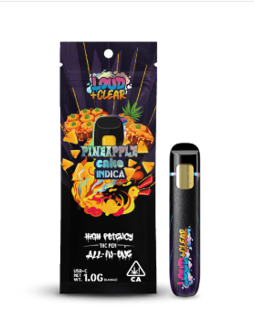 LOUD AND CLEAR - AIO - LIQUID DIAMONDS - INDICA - PINEAPPLE CAKE - 1G