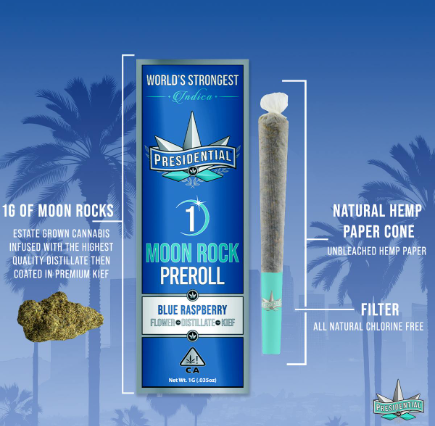 PRESIDENTIAL - INFUSED PREROLL - HYBRID - BLUE RASPBERRY -1G
