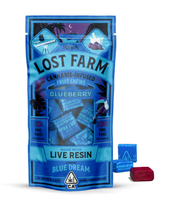 LOST FARM - EDIBLE - CHEWS - SATIVA - BLUEBERRY BLUE DREAM - 100MG