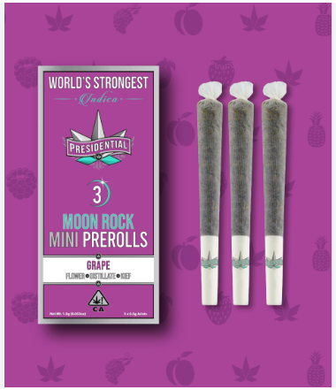 PRESIDENTIAL - INFUSED PREROLL PACK - INDICA - GRAPE - .7G - (3PK)