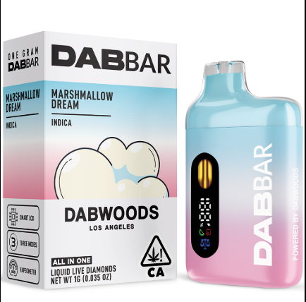 DABWOODS - AIO - LIQUID DIAMONDS - INDICA - MARSHMALLOW DREAM - 1G