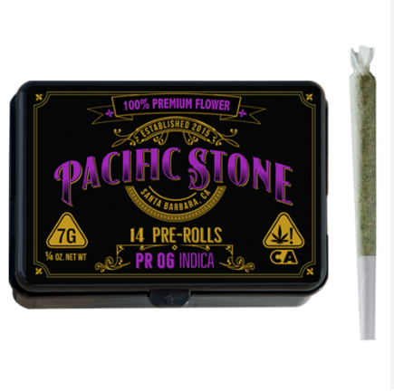PACIFIC STONE - PREROLL PACK - INDICA - PR OG - .5G (14PK)