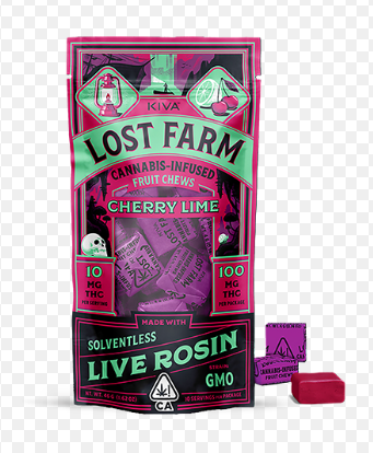 LOST FARM - EDIBLE - CHEWS - LIVE ROSIN - GMO - CHERRY LIME - 100MG