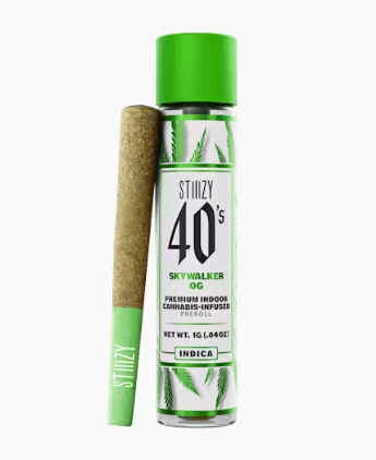 STIIIZY 40'S - INFUSED PREROLL - INDICA - SKYWALKER OG - 1G