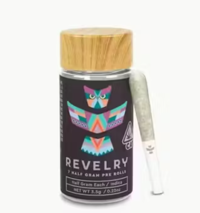 REVELRY - PREROLL PACK - INDICA - MINT SORBET - .5G (7PK)