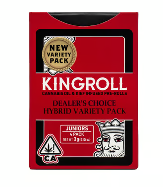 KINGROLL JR - INFUSED PREROLL PACK - SATIVA - VARIETY PACK MIX #6 - .75G - (4PK)