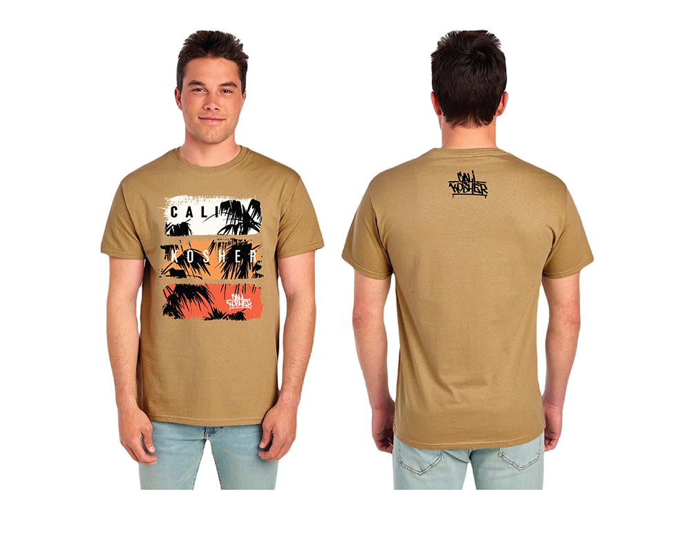 CALI KOSHER - TSHIRT - PALM TREE - TAN - L