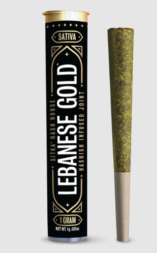 SITKA - HASHISH INFUSED PREROLL - SATIVA - LEBANESE GOLD - 1G