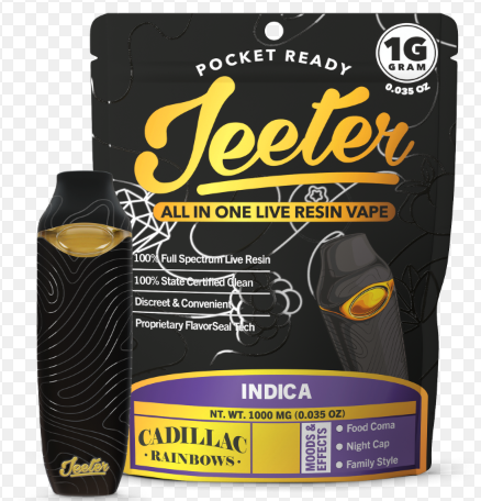 JEETER - AIO - LIVE RESIN - INDICA - CADILLAC RAINBOW - 1G