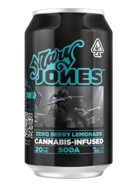 MARY JONES - SODA - ZERO SUGAR - BERRY LEMONADE - 100MG - 12OZ