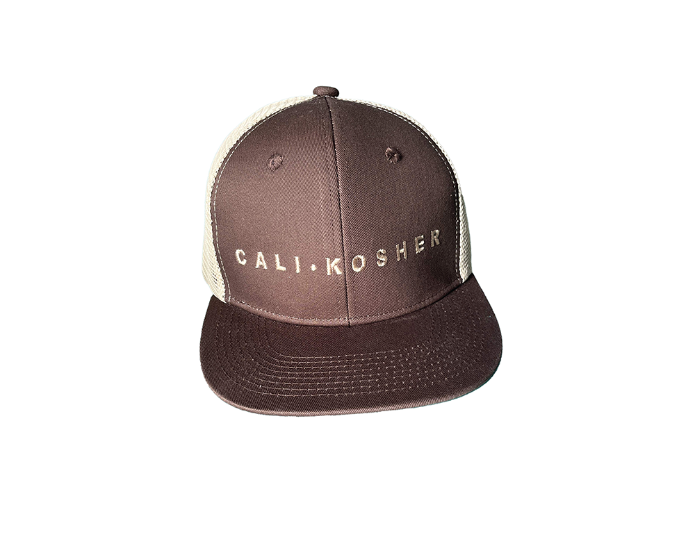 CALI KOSHER - HAT - CK LOGO SNAPBACK - BROWN/KHAKI