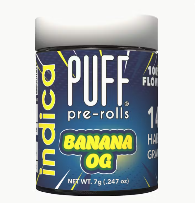 PUFF - PREROLL PACK - INDICA - BANANA OG - .5G (14PK)