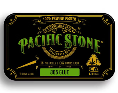 Pacific stone - PACIFIC STONE - PREROLL PACK - HYBRID - 805 GLUE - .5G - (14PK) Main Image