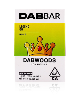 DABWOODS - AIO - LIQUID LIVE DIAMOND - INDICA - LEGEND OG - 1G