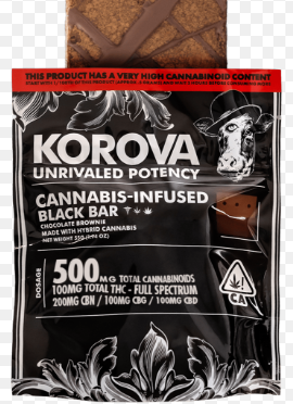 KOROVA - EDIBLE - CHOCOLATE - HYBRID - BLACK BAR - 500MG