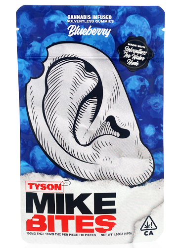 TYSON BITES - EDIBLE - SOLVENTLESS - HYBRID - BLUEBERRY - 100 mg - 10 Pack