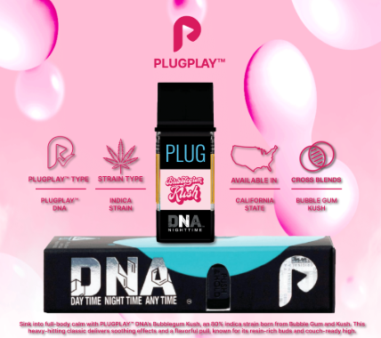 Plugplay - PLUGPLAY - POD - DNA - INDICA - BUBBLEGUM KUSH - 1G Main Image