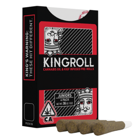 KINGROLL JR - INFUSED PREROLL PACK - INDICA - CANNALOPE KUSH VARIETY PACK - .75G (4PK)