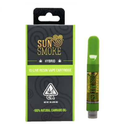 SUNSMOKE - CARTRIDGE - LIVE RESIN - INDICA - SKYWALKER OG - 1G