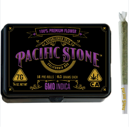 PACIFIC STONE - PREROLL PACK - INDICA - GMO - .5G - (14PK) - 7G