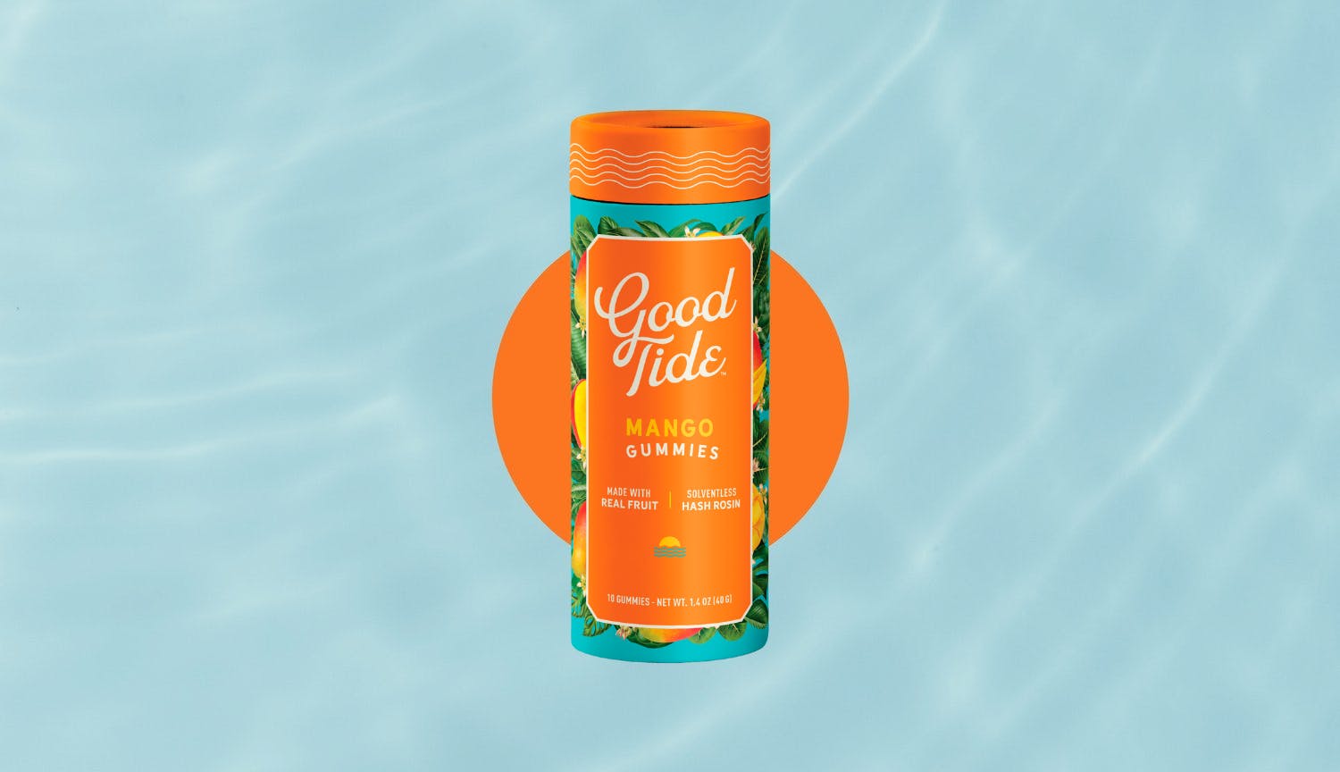 GOOD TIDE - EDIBLE - GUMMY - SOLVENTLESS - INDICA - MANGO - 100MG