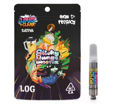LOUD AND CLEAR - CARTRIDGE - LIQUID DIAMONDS - SATIVA - STICKY MANGO SMOOTHIE - 1G