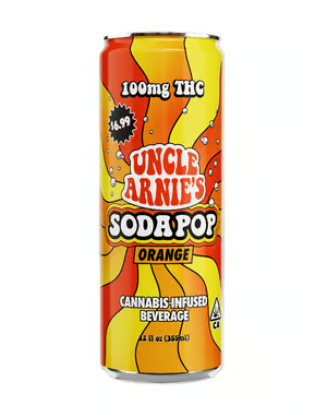 UNCLE ARNIE'S - BEVERAGE - ORANGE SODA - 100MG